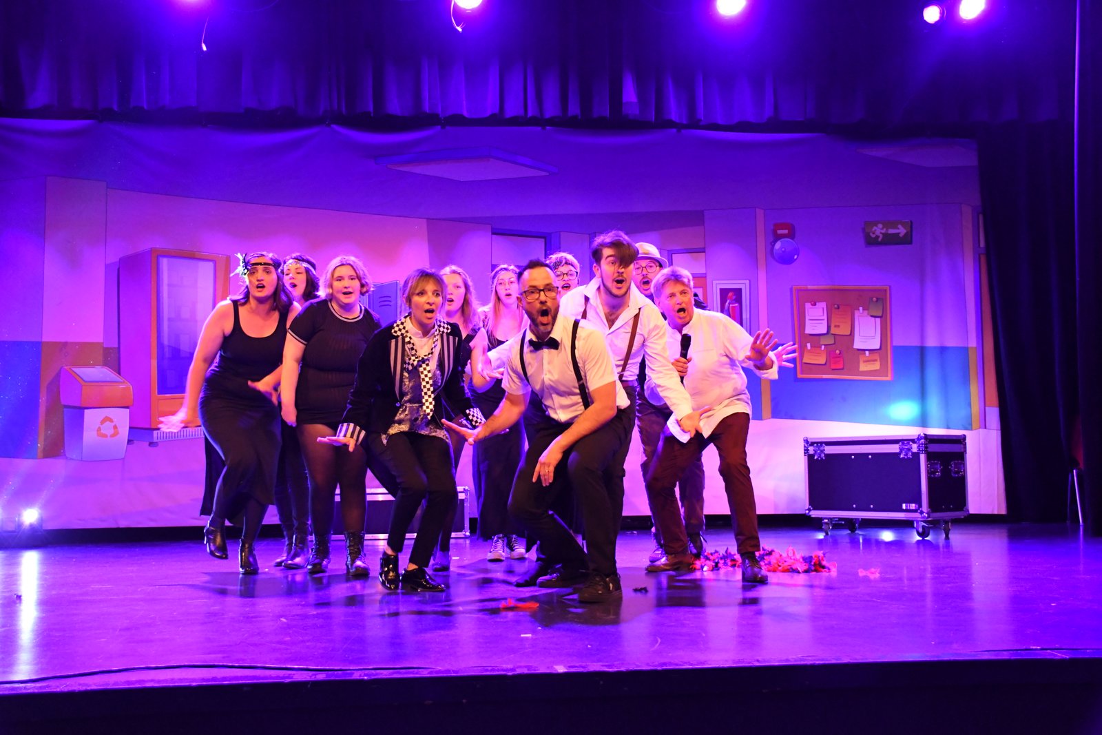 Groupe de danse en action